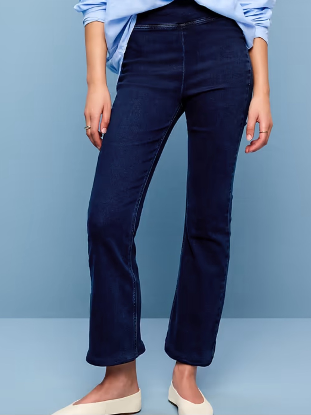 Old Navy Dark Blue Cropped Straight Jeans